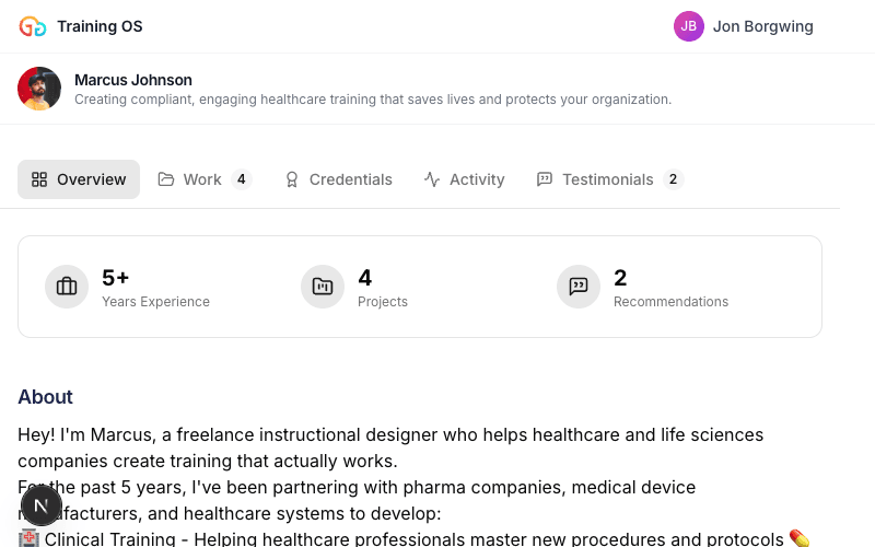 Marcus Johnson's portfolio preview